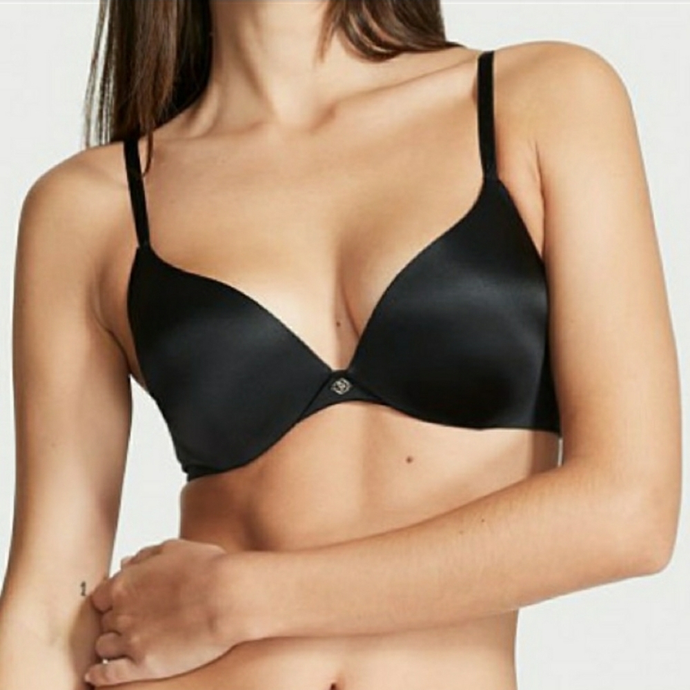 Victoria's Secret Plunge Push Up Bra Black 34C
